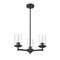 Z-Lite Thayer Chandelier, 3-Light, 19 In.W x 9.25 In.H, Matte Black/Clear 742-3MB - alternate 8